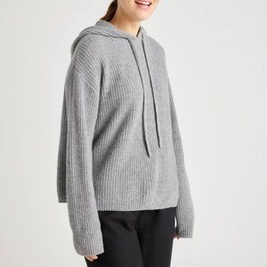 Quince Mongolian Cashmere Fisherman Hoodie and Pants - Small, Heather Grey